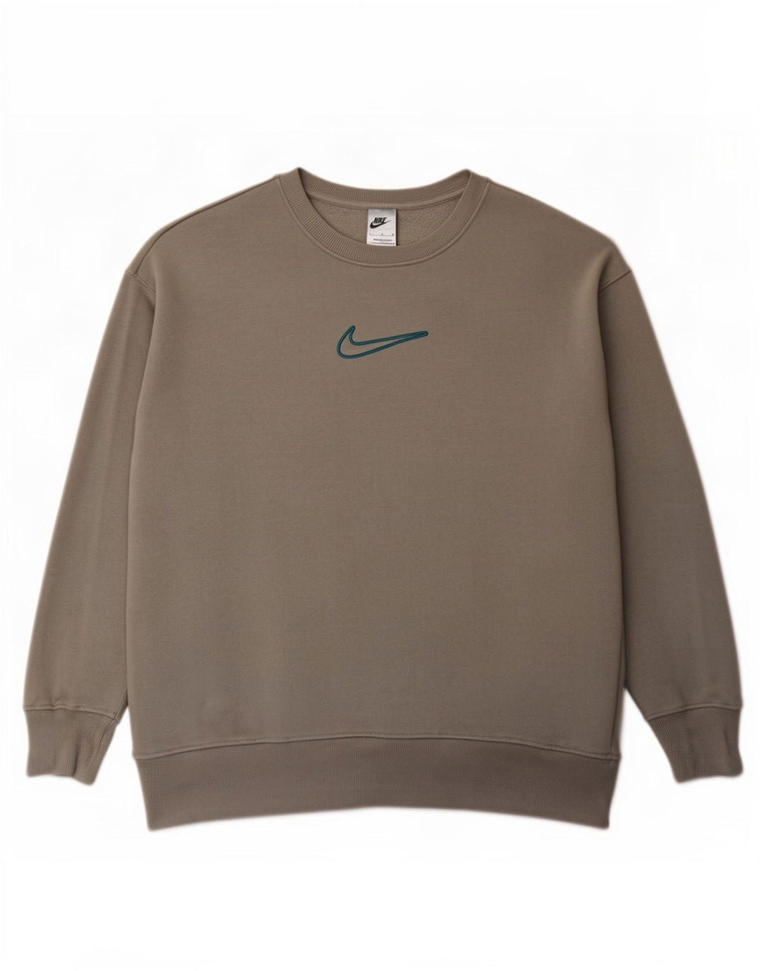 Nike Herre Loose Fit Sweatshirt Jumper Large Grå Bomuld