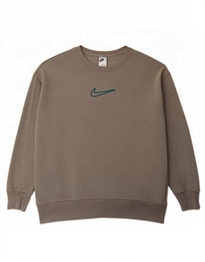 Nike Herre Loose Fit Sweatshirt Jumper Large Grå Bomuld