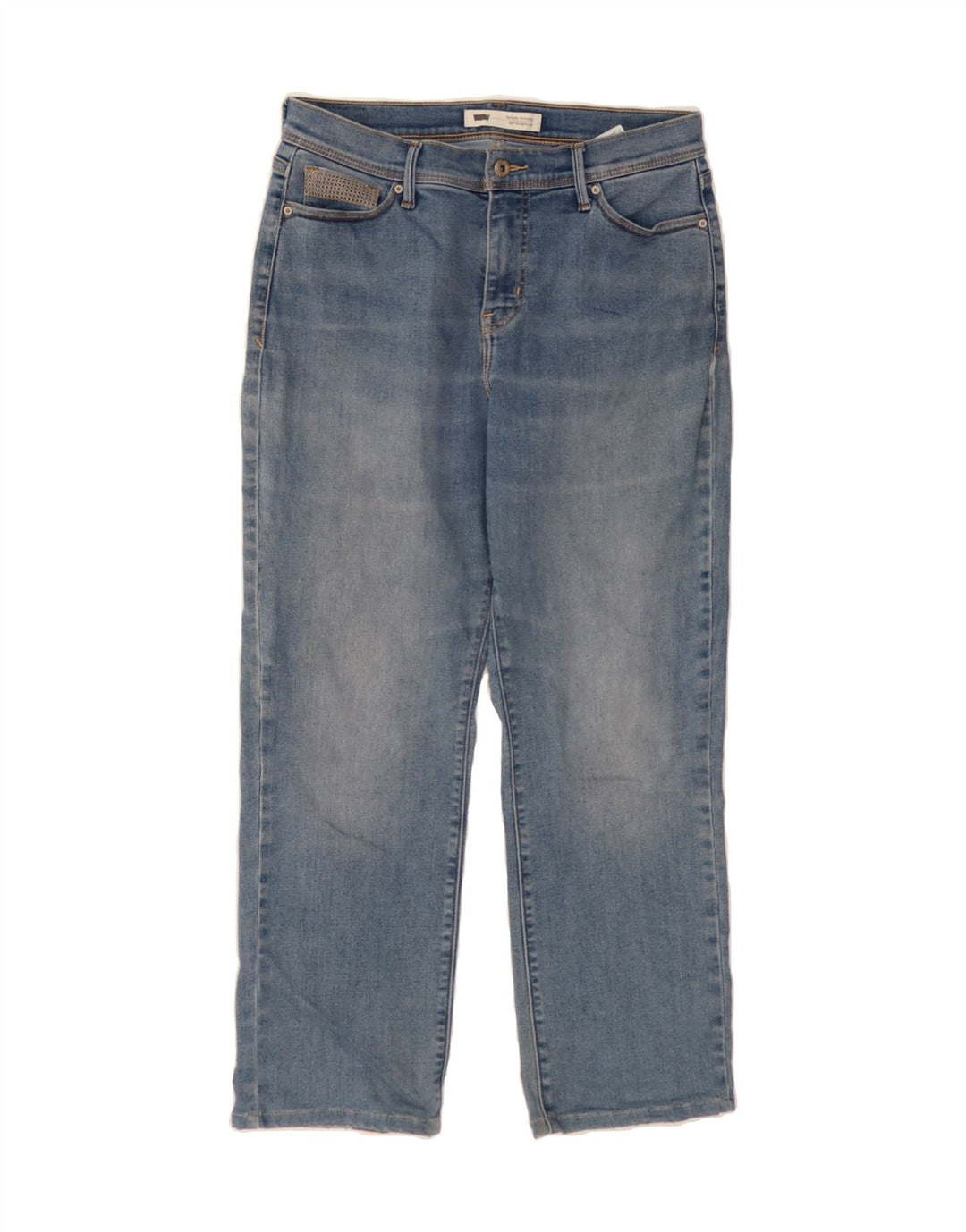 LEVI'S Womens Perfectly Slimming Straight Jeans W30 L26 Blue Cotton Vintage Levi's and Second-Hand Levi's from Messina Hembry 