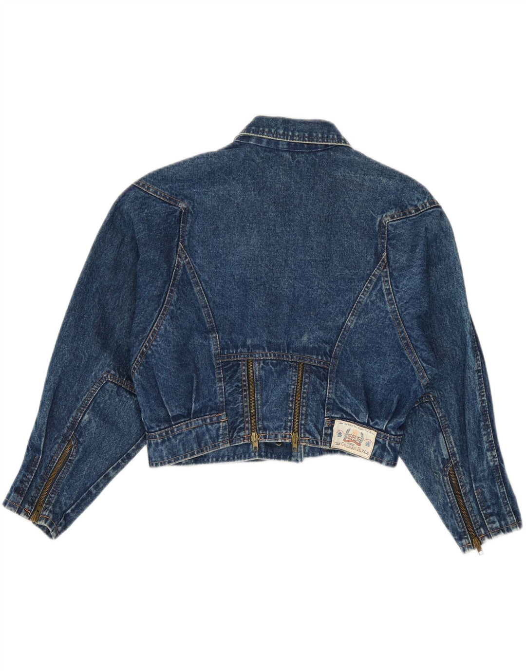 Rifle Dame Crop Denim Jacket UK 14 Medium Blue Bomuld