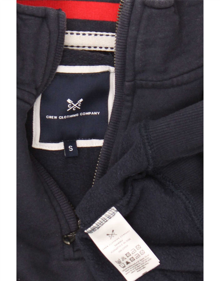 Besætningstøj Herre Zip Neck Sweatshirt Jumper lille marineblå bomuld