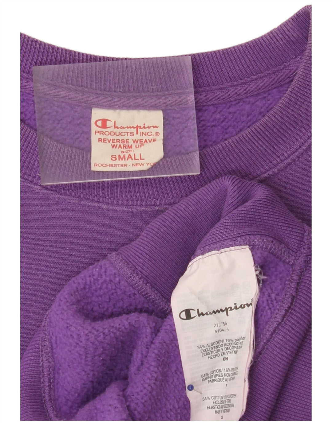 CHAMPION Herre Reverse Weave Grafisk Sweatshirt Jumper lille lilla bomuld
