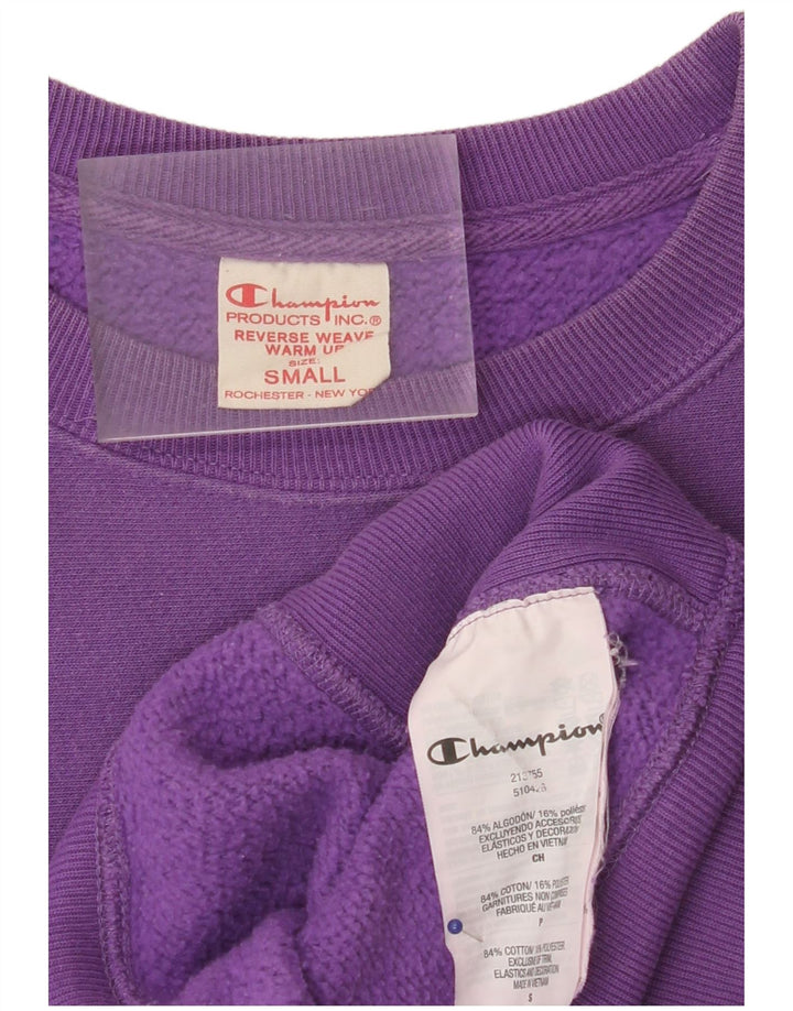 CHAMPION Herre Reverse Weave Grafisk Sweatshirt Jumper lille lilla bomuld