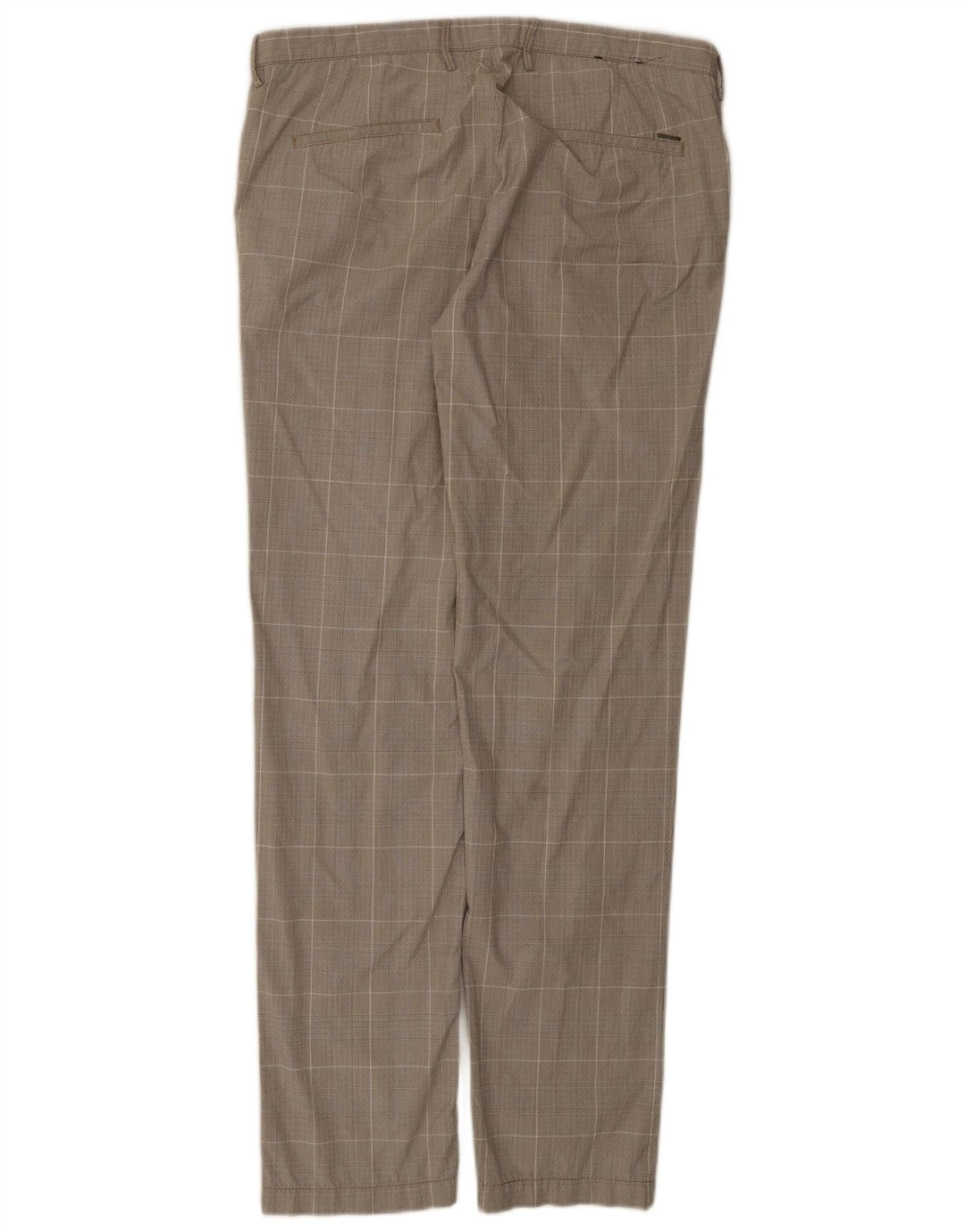 Hugo Boss Herre Slim Fit Chino Bukser IT 52 XL W36 L33 Grå Houndstooth
