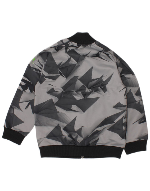 ADIDAS Boys MESSI Graphic Tracksuit Top Jacket 2-3 Years Grey Geometric