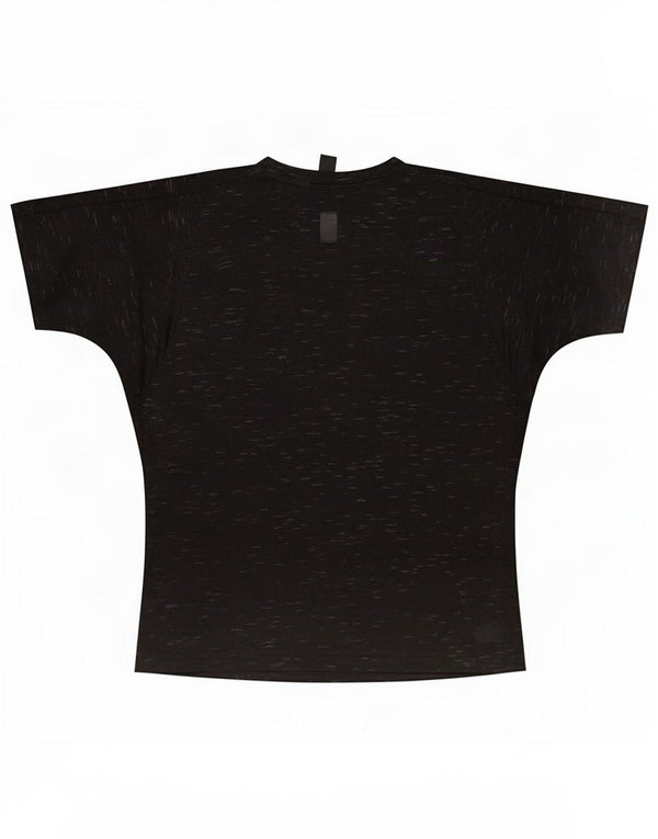 Adidas Dame Grafisk T-Shirt Top UK 8/10 Small Black Flecked