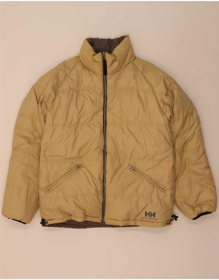 Helly Hansen Herre Vendbar Polstret Jakke UK 38 Medium Brun Nylon