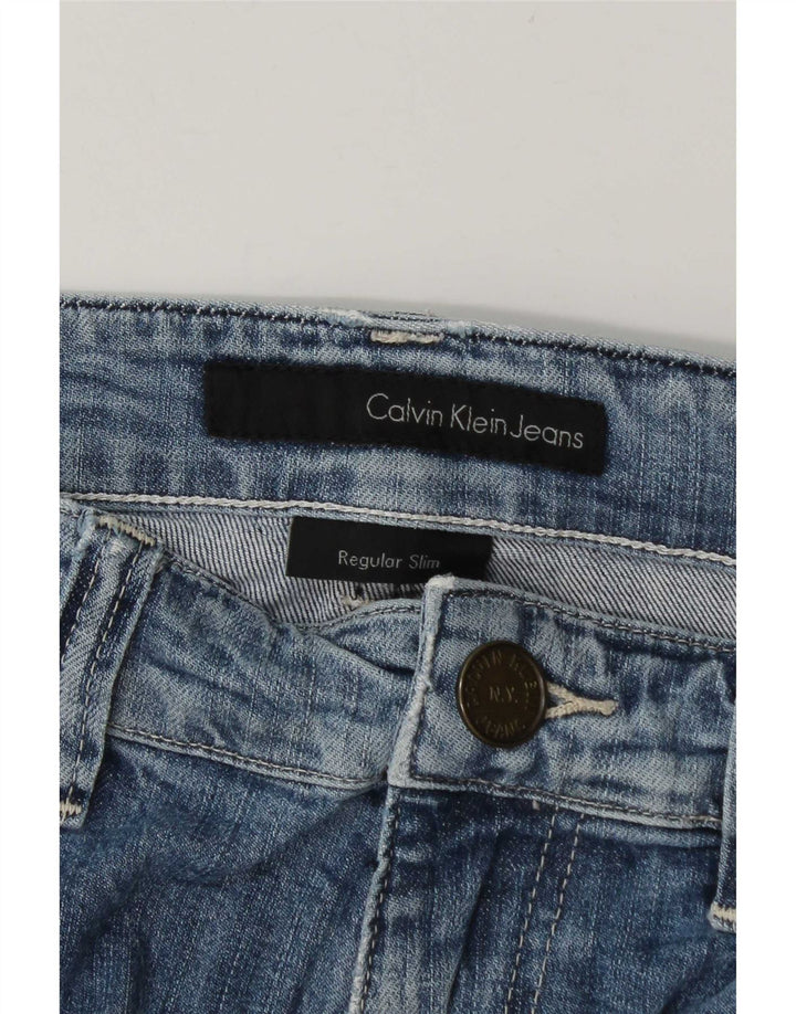 Calvin Klein Herre Slim Jeans W34 L34 Blå