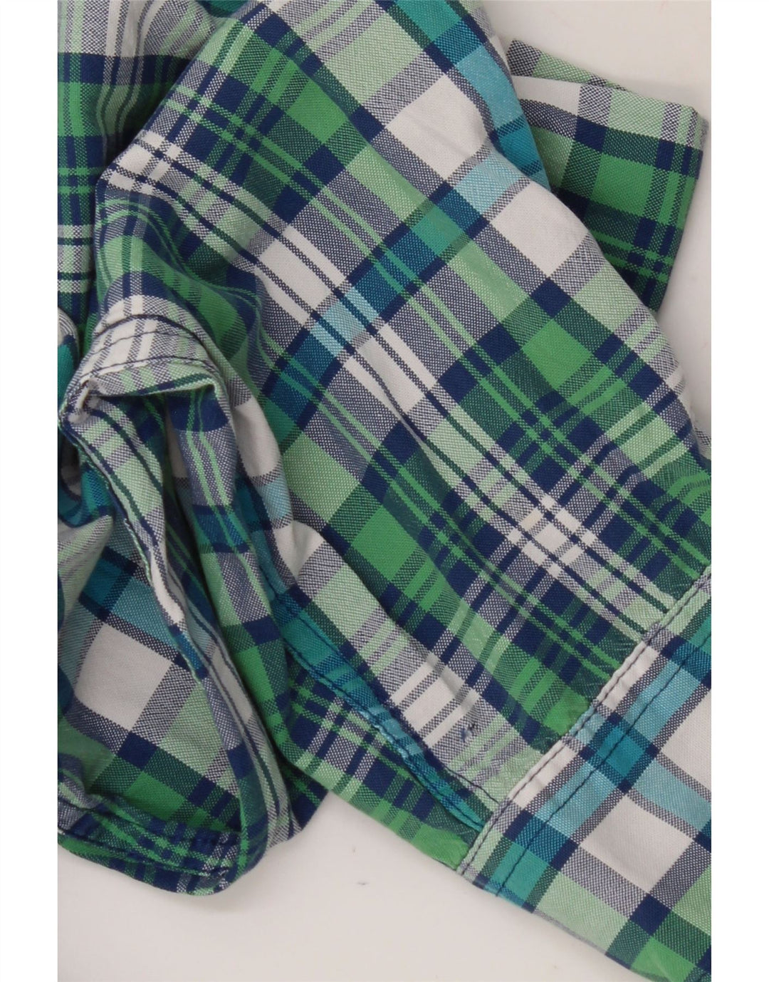TOMMY HILFIGER Mens Flannel Shirt Large Green Check Cotton Vintage Tommy Hilfiger and Second-Hand Tommy Hilfiger from Messina Hembry 