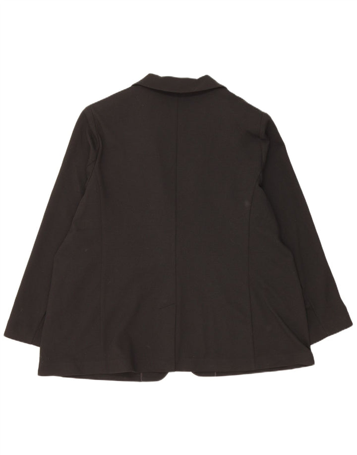 MARKS & SPENCER Dame 1-knaps blazerjakke UK 22 3XL Sort Polyester