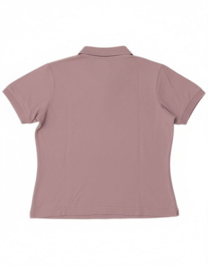 Kappa Dame Oversized Polo Shirt UK 10 Small Pink Bomuld