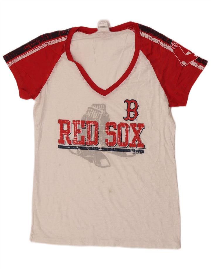 Ægte Merchandise Herre Boston Red Sox Grafisk T-Shirt Top Stor Hvid