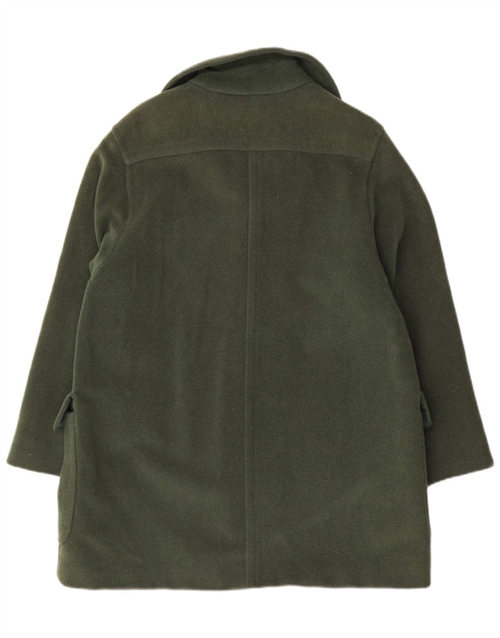 Max Mara Dame Oversized Overfrakke UK 10 Lille Grøn Uld