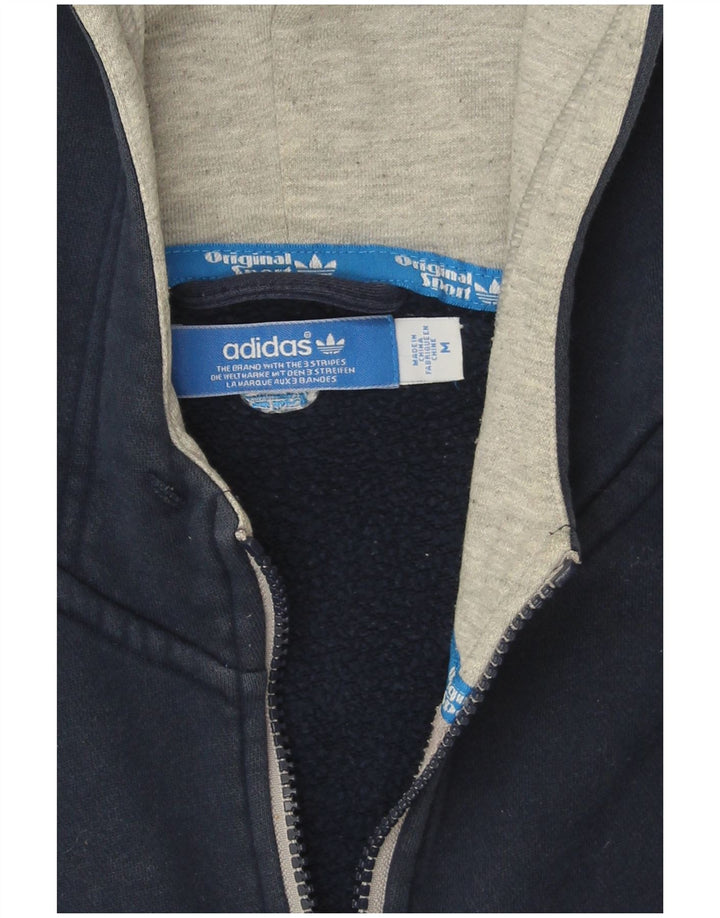 Adidas Hættetrøje med lynlås til mænd Medium Marineblå Colourblock Bomuld