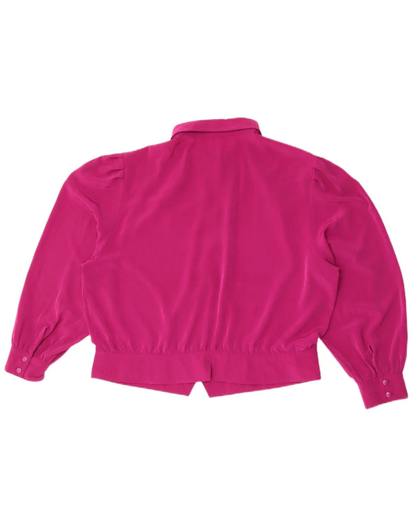 Tru Dame Skjorte Bluse IT 48 XL Lilla Polyester