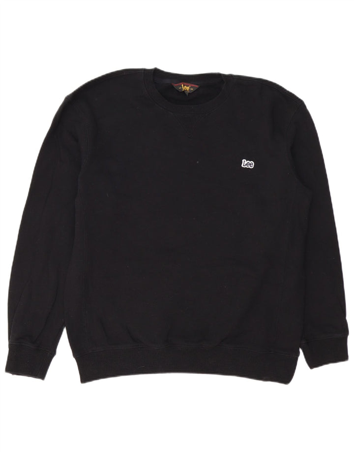 LEE Herre Regular Fit Sweatshirt Jumper Lille sort bomuld