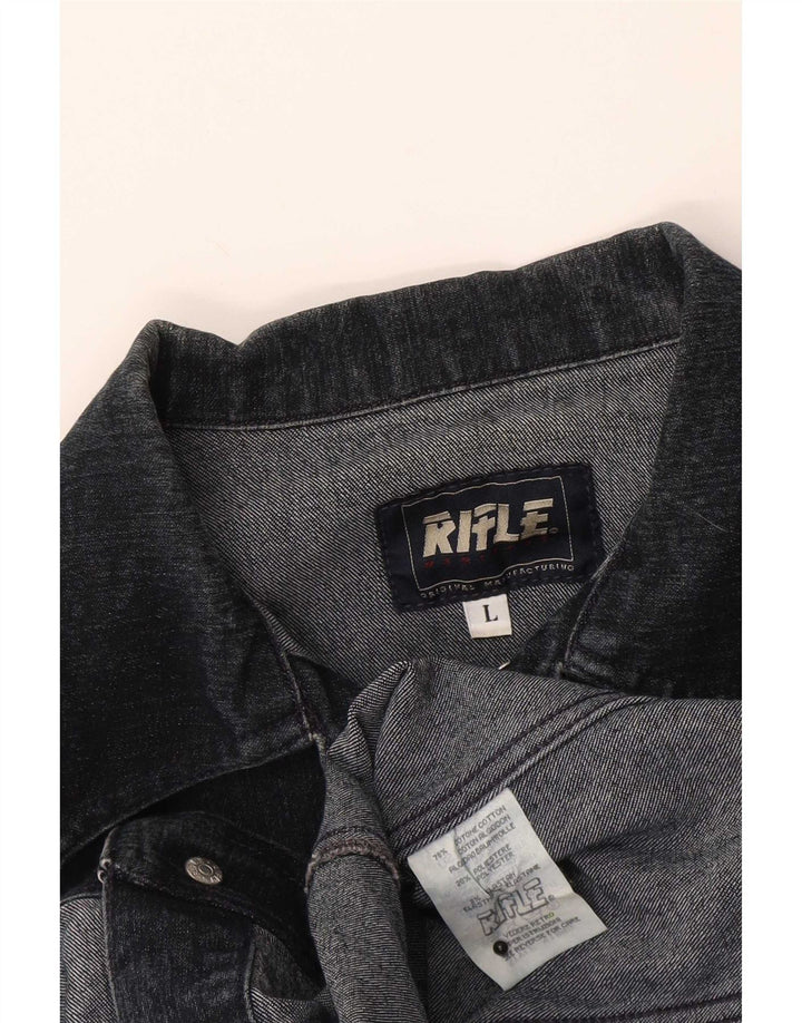 Rifle Dame denimjakke UK 14 Stor Marineblå Bomuld