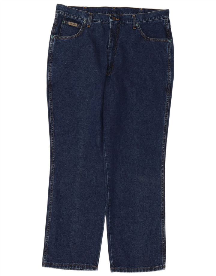 Wrangler Herre Ohio Straight Jeans W38 L30 Blå Bomuld