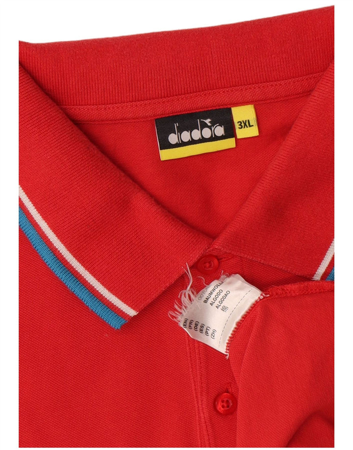 Diadora herre poloshirt 3XL rød bomuld