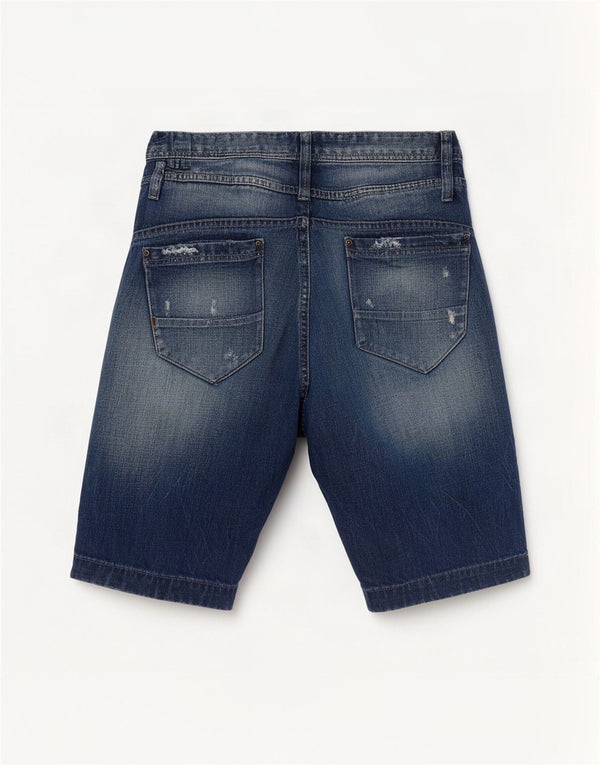 Jack & Jones Herre Distressed Denim Shorts Medium W32 Blå Bomuld