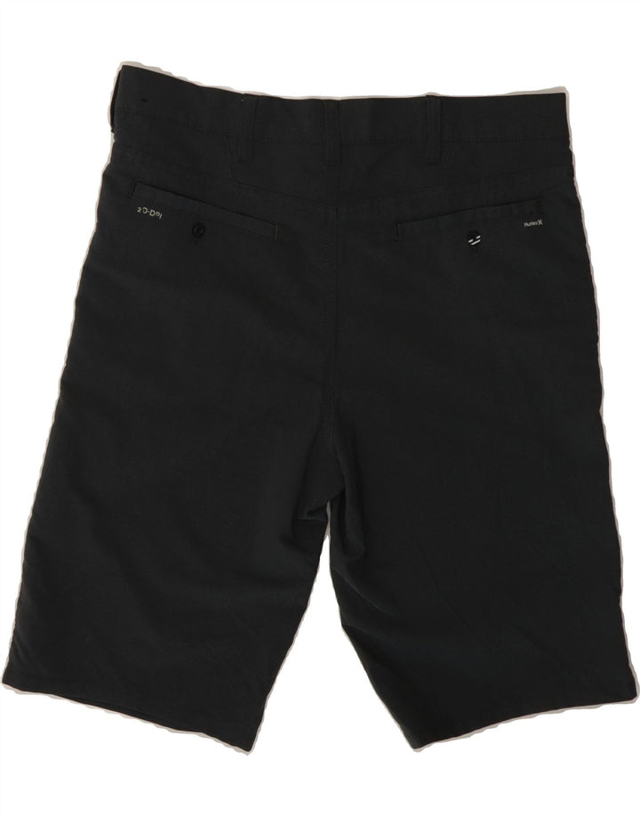 HURLEY Boys Chino Shorts 15-16 Years W32 Black Nylon Vintage Hurley and Second-Hand Hurley from Messina Hembry 