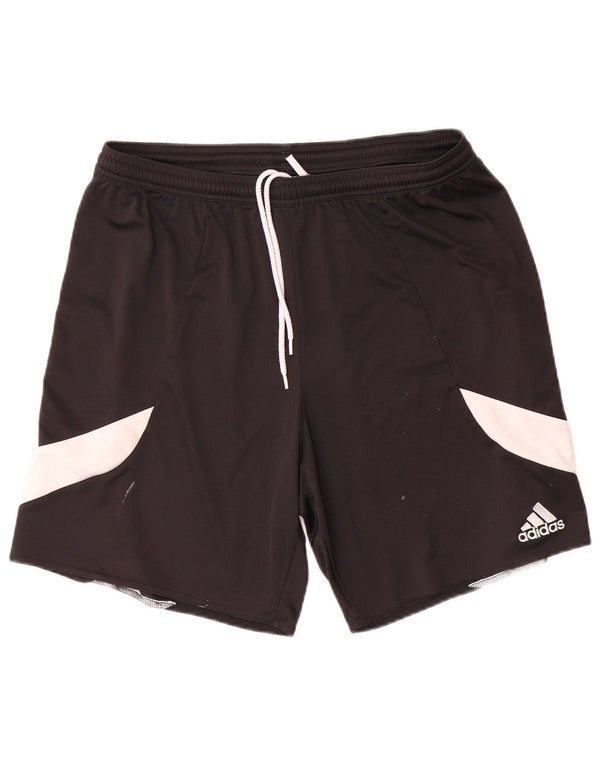 Adidas Womens Climalite Sportshorts UK 16 Large Black Colourblock