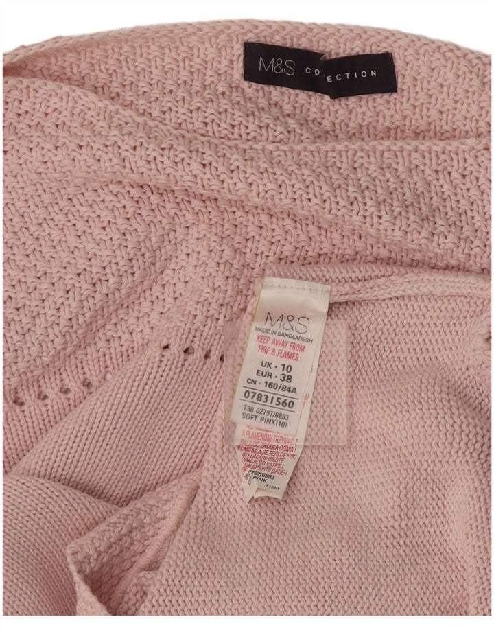 Marks & Spencer Dame Oversized Boat Neck Jumper Sweater UK 10 Small Pink