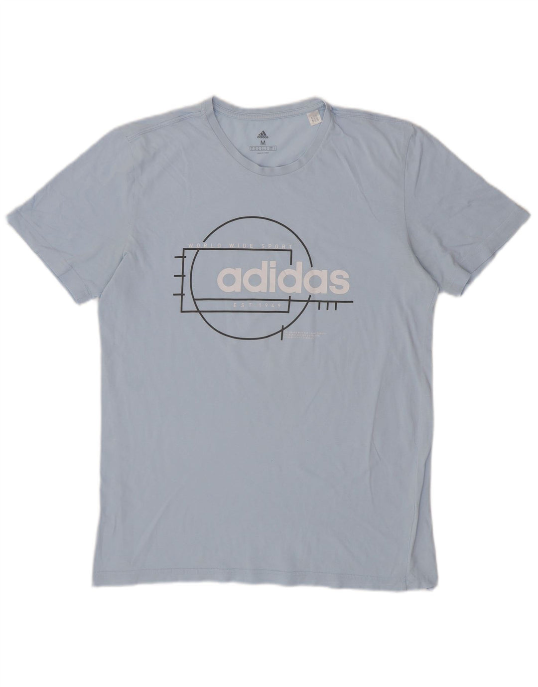 ADIDAS Grafisk T-shirt til mænd, mellemblå