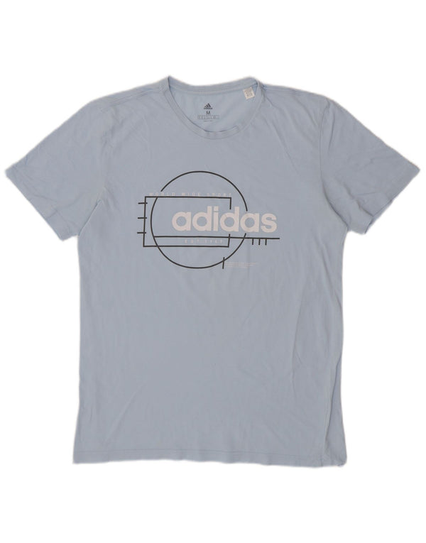 ADIDAS Grafisk T-shirt til mænd, mellemblå