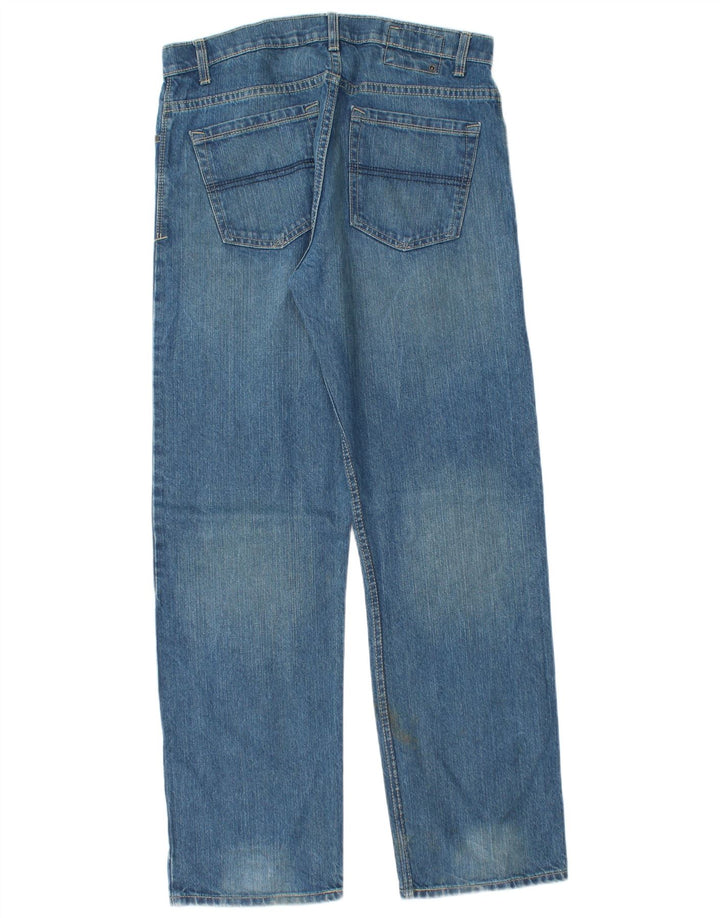 Marks & Spencer Herre Blue Harbor Straight Jeans W32 L31 Blue Cotton