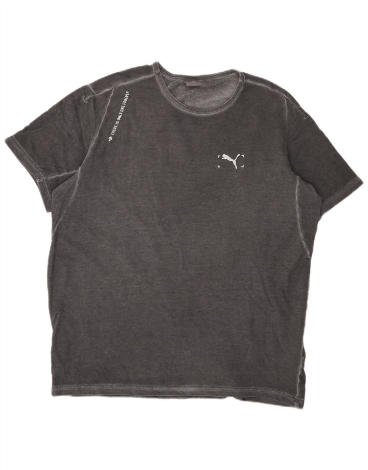 Puma Herre T-Shirt Top XL Grå Flecked