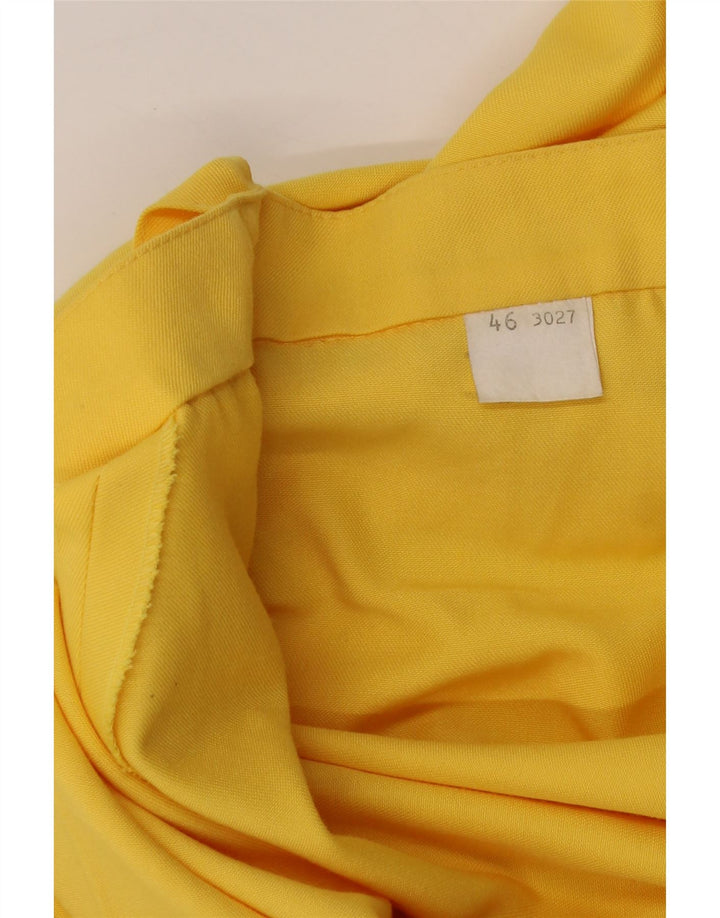 VINTAGE Womens High Waist Wrap Skirt IT 46 Large W28  Yellow Polyester Vintage Vintage and Second-Hand Vintage from Messina Hembry 