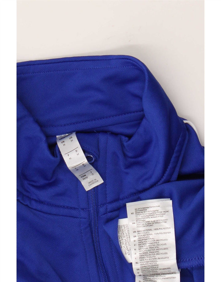 Adidas Herre Aeroready Zip Neck Pullover Træningsdragt Top Medium Blue Polyester