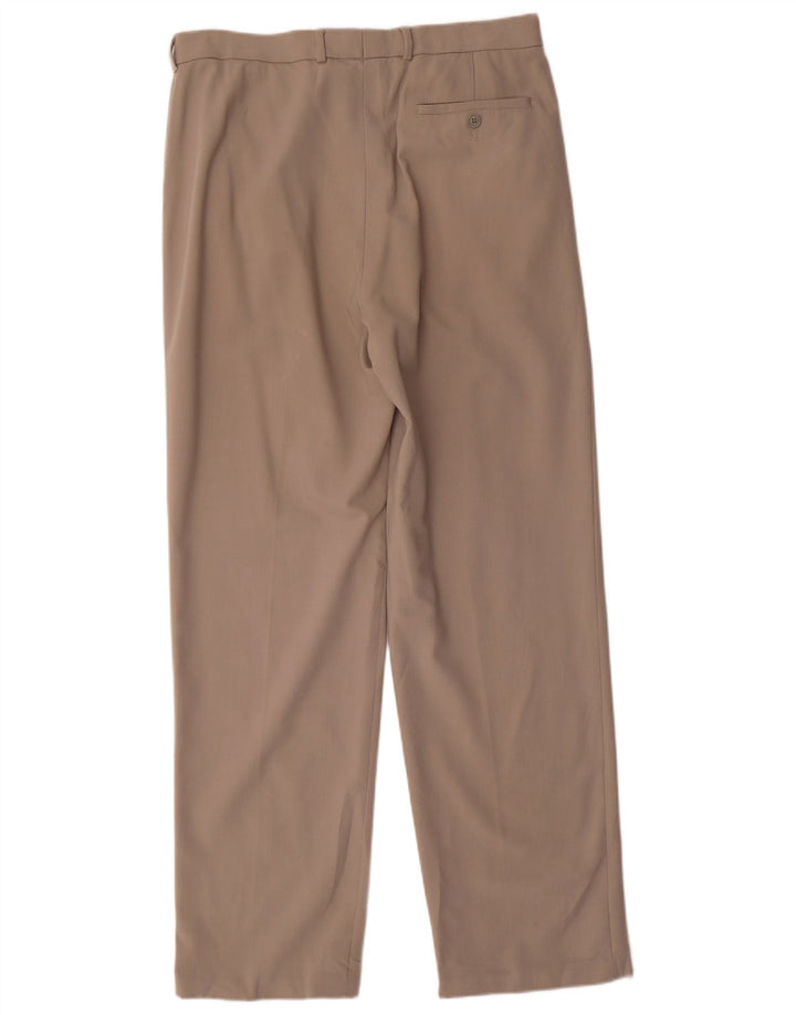 Marks & Spencer Herre Straight Pegged Suit Bukser W34 L33 Grå Polyester
