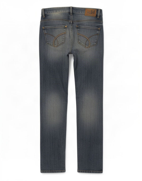 Calvin Klein Dame Distressed Skinny Jeans W26 L34 Blå Bomuld