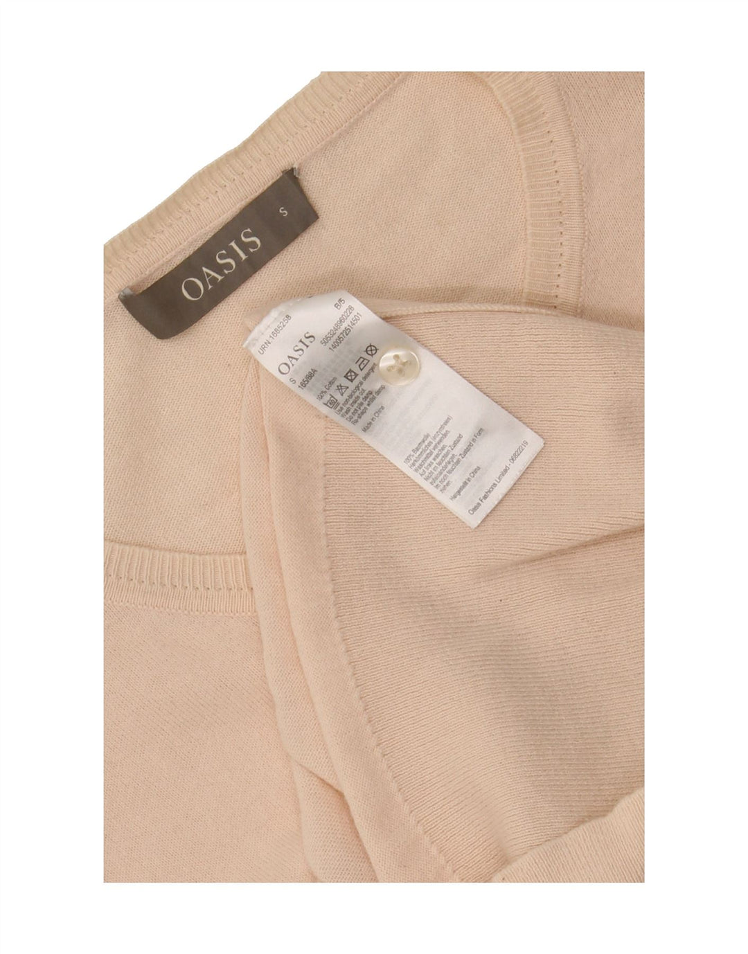 OASIS Womens Cardigan Sweater UK 10 Small Beige Cotton Vintage Oasis and Second-Hand Oasis from Messina Hembry 