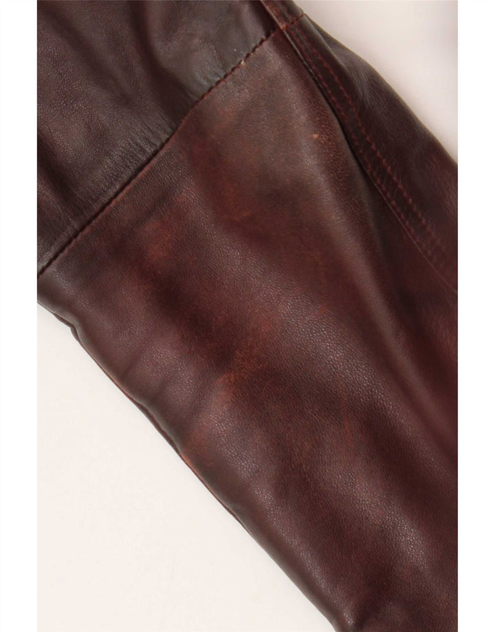 Derimod Expo Womens Biker Jacket UK 14 Large Burgundy Læder
