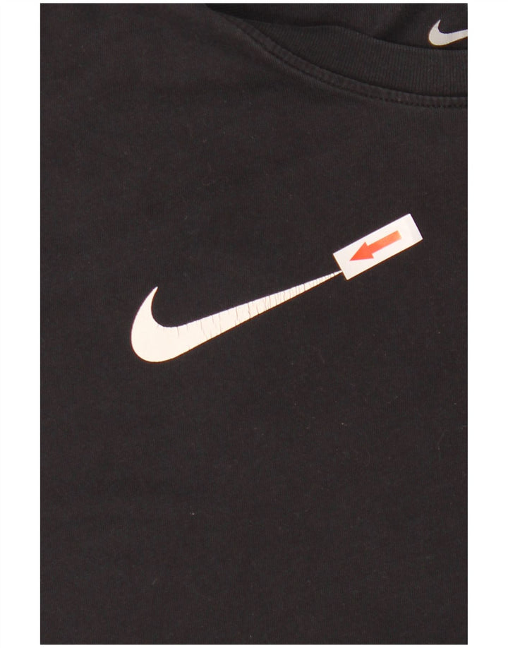 Nike Herre Dri Fit T-shirt Top Medium Sort Bomuld