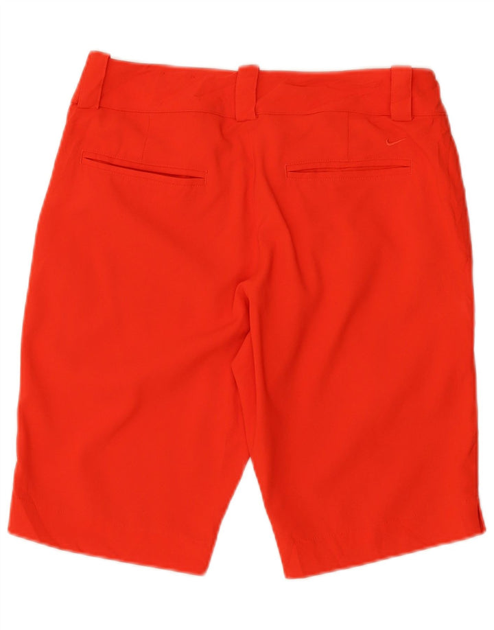 Nike Dame Dri Fit Chino Shorts UK 8 Small W27 Rød Polyester