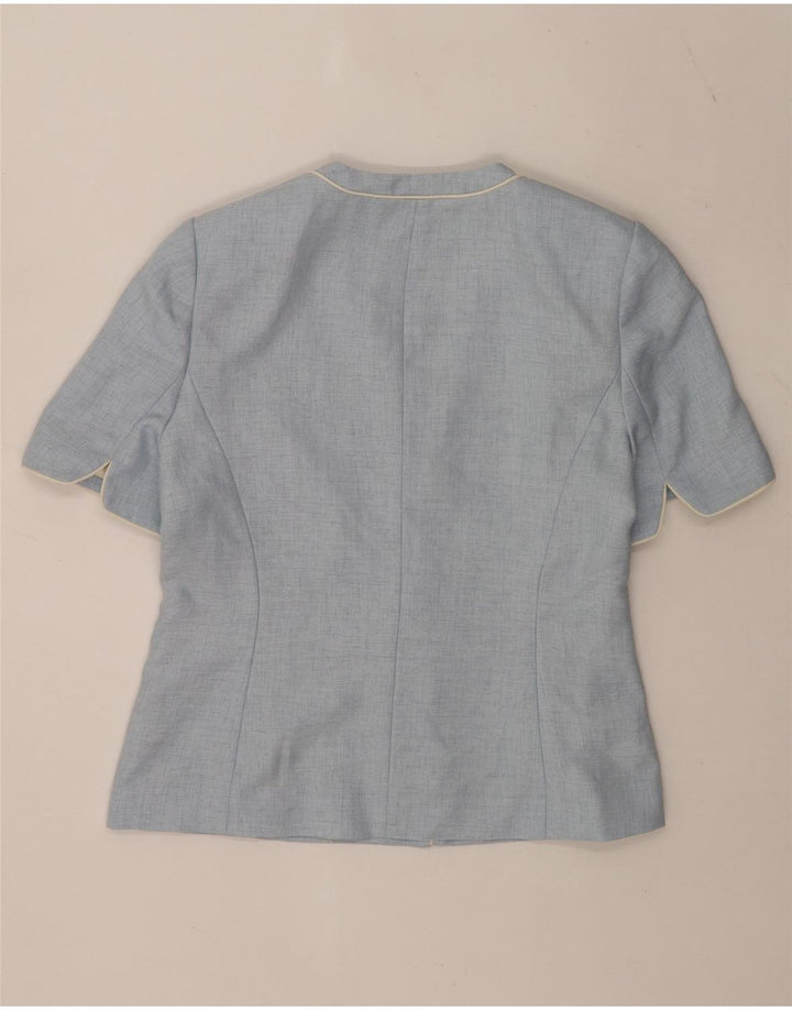 Jacques Vert Dame 1 knap kortærmet blazerjakke UK 14 Large Blue