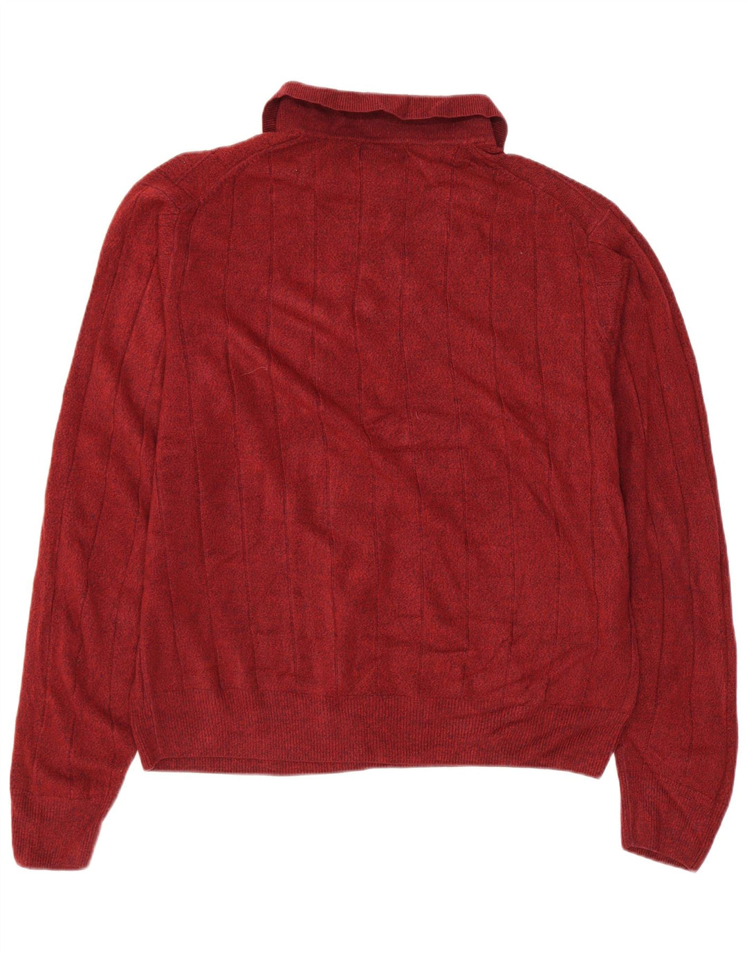 DOCKERS Herre polo hals sweater stor rødbrun akryl