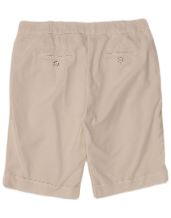 Marks & Spencer Womens Autograph Chino Shorts UK 14 Large W32 White Bomuld
