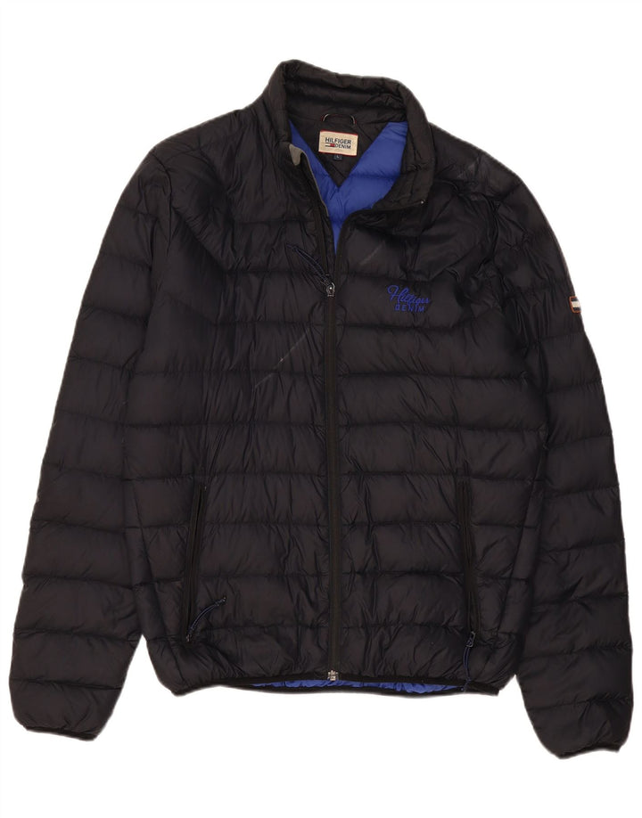 Tommy Hilfiger Herre Polstret Jakke UK 40 Stor Sort Nylon