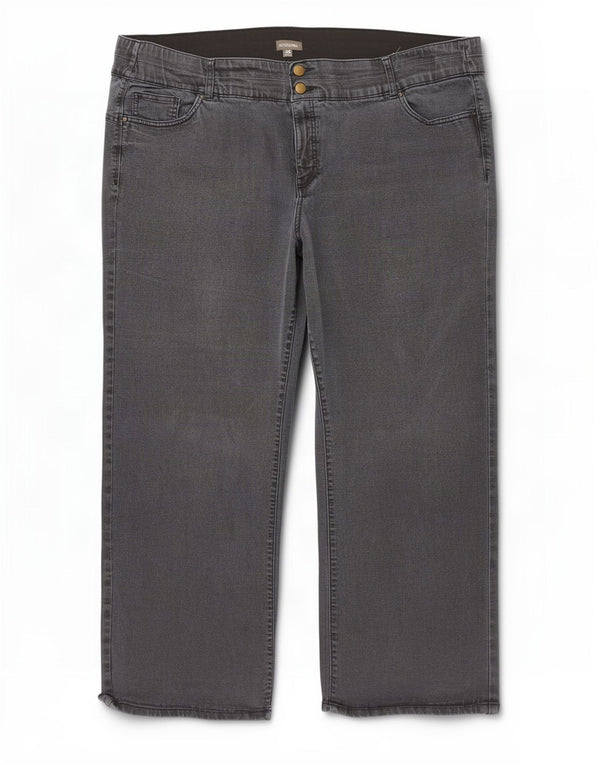 Marks & Spencer Dame Autograph Straight Jeans UK 26 5XL W46 L30 Grå