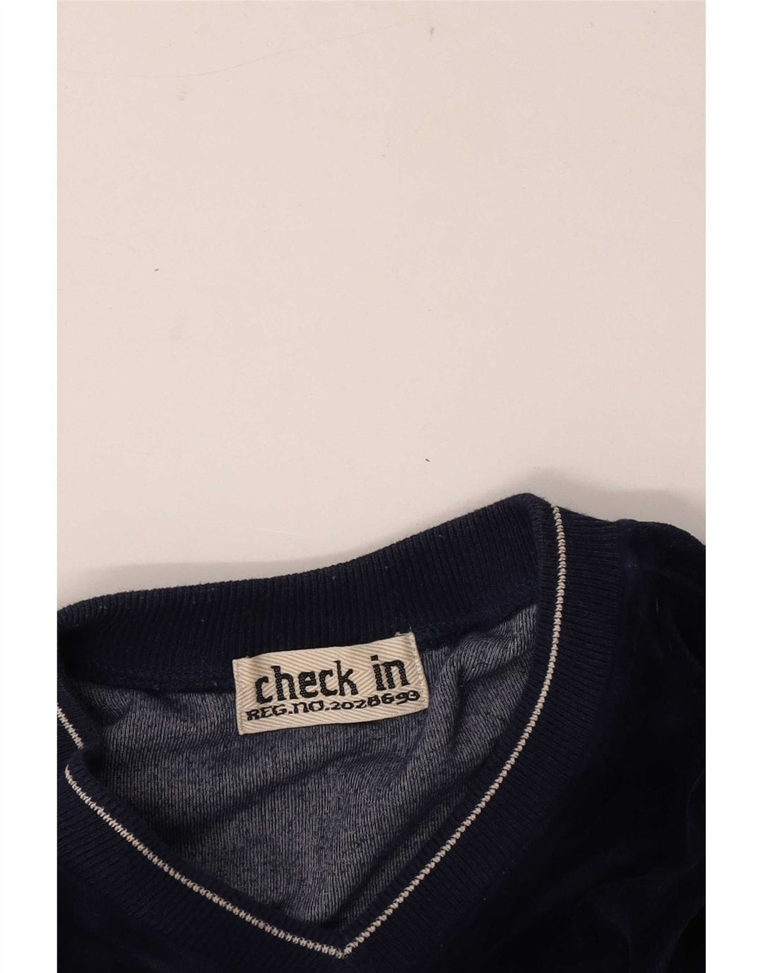 Vintage herre grafisk top langærmet medium marineblå