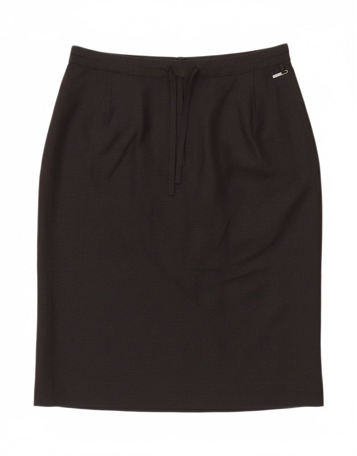 S.OLIVER Womens Pencil Skirt EU 36 Small W27 Black Linen Vintage S.Oliver and Second-Hand S.Oliver from Messina Hembry 