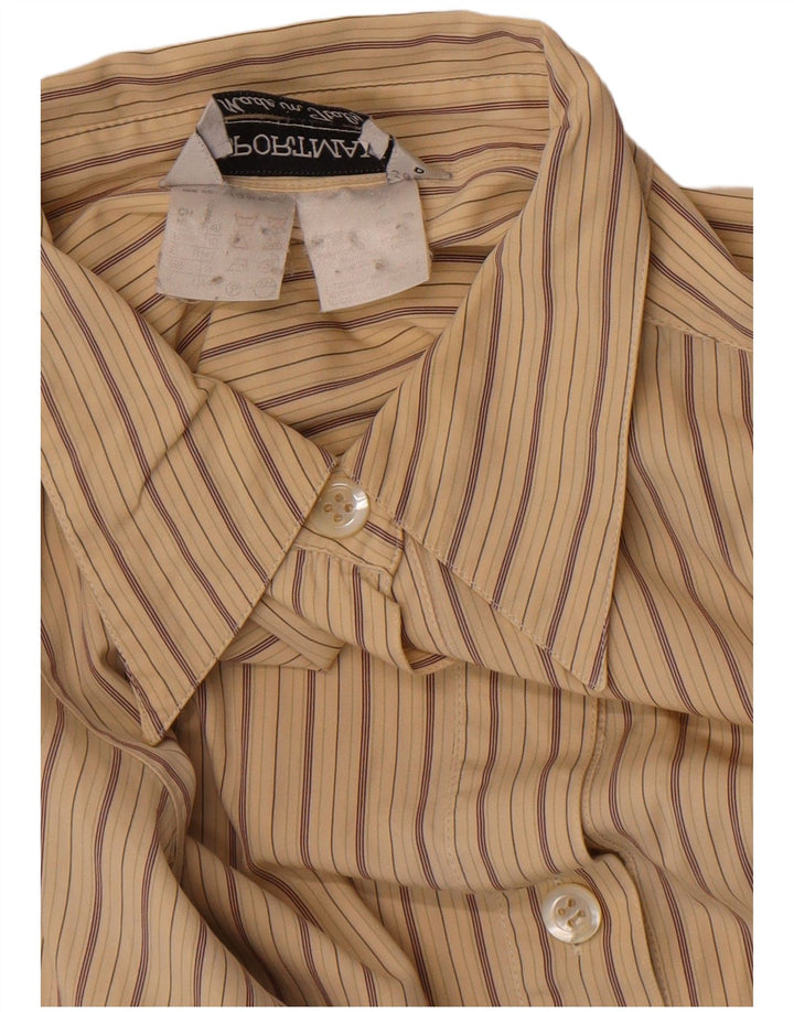 Sportmax Dameskjorte UK 14 Stor Beige Stribet
