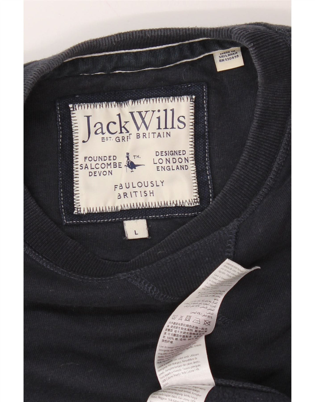 JACK WILLS Sweatshirt til mænd Stor marineblå bomuld