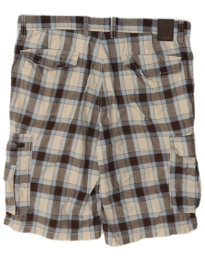 Brax Herre Cargo Shorts W36 Large Beige Ternet Bomuld