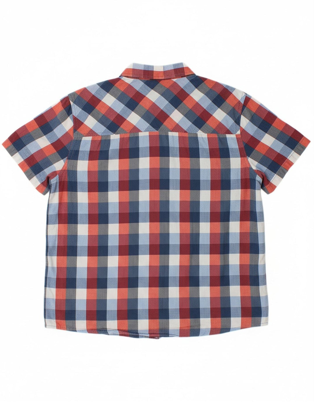 MOUNTAIN WAREHOUSE Mens Short Sleeve Shirt XL Red Check Cotton